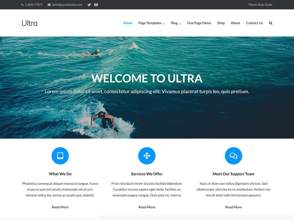 WordPress sablonok - Ultra