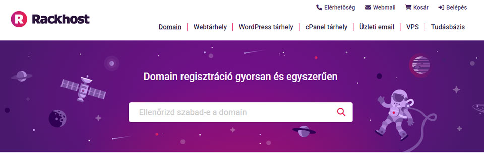 domain regisztrátor Rackhost