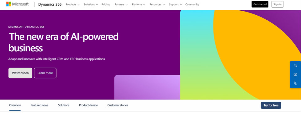 Microsoft Dynamics 365 CRM rendszer