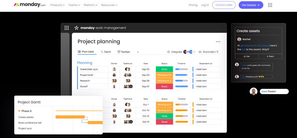 Monday CRM rendszer