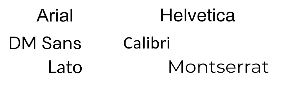 Sans-serif - Talpatlan betűtípusok