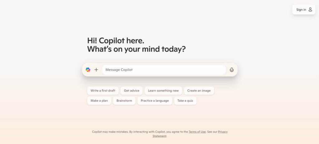 Copilot AI chatbot