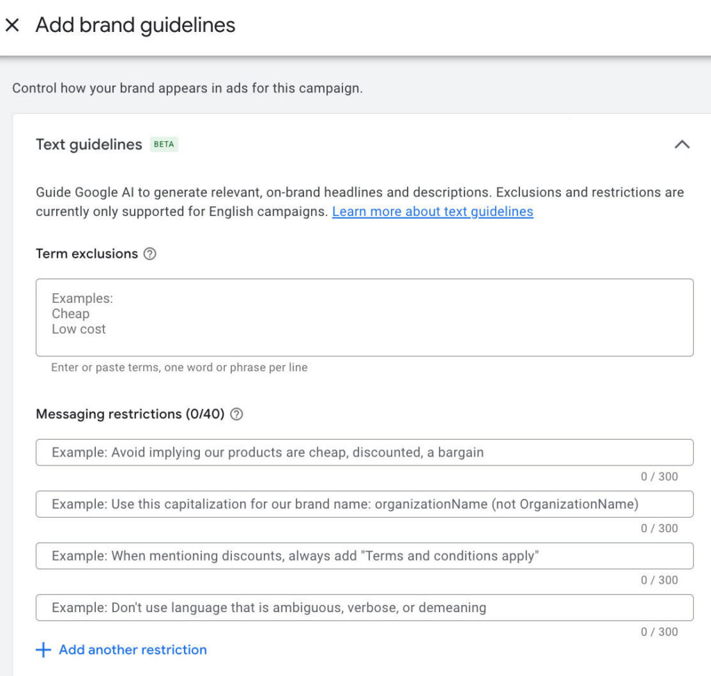 Google Ads Text Guidelines
