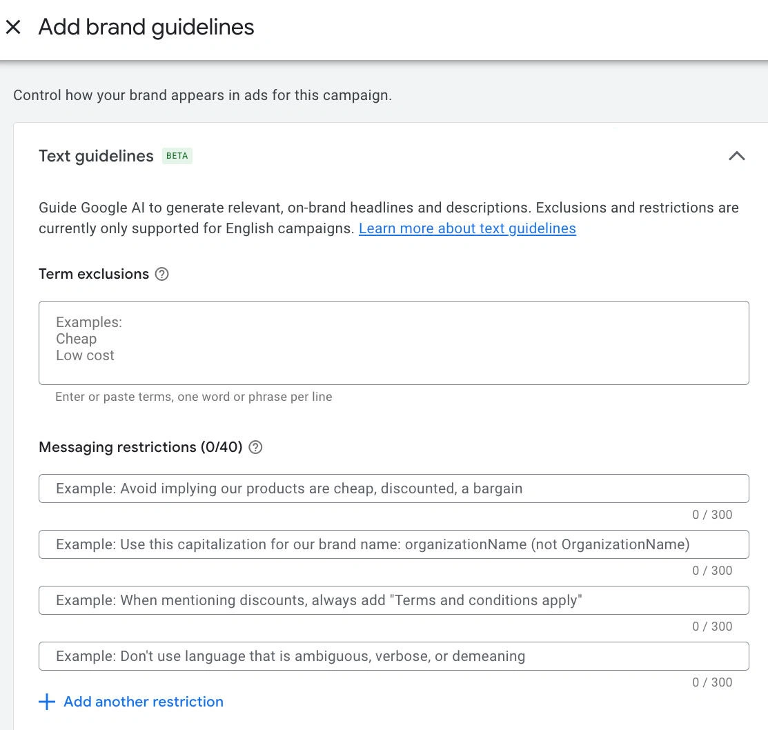 Google Ads Text Guidelines