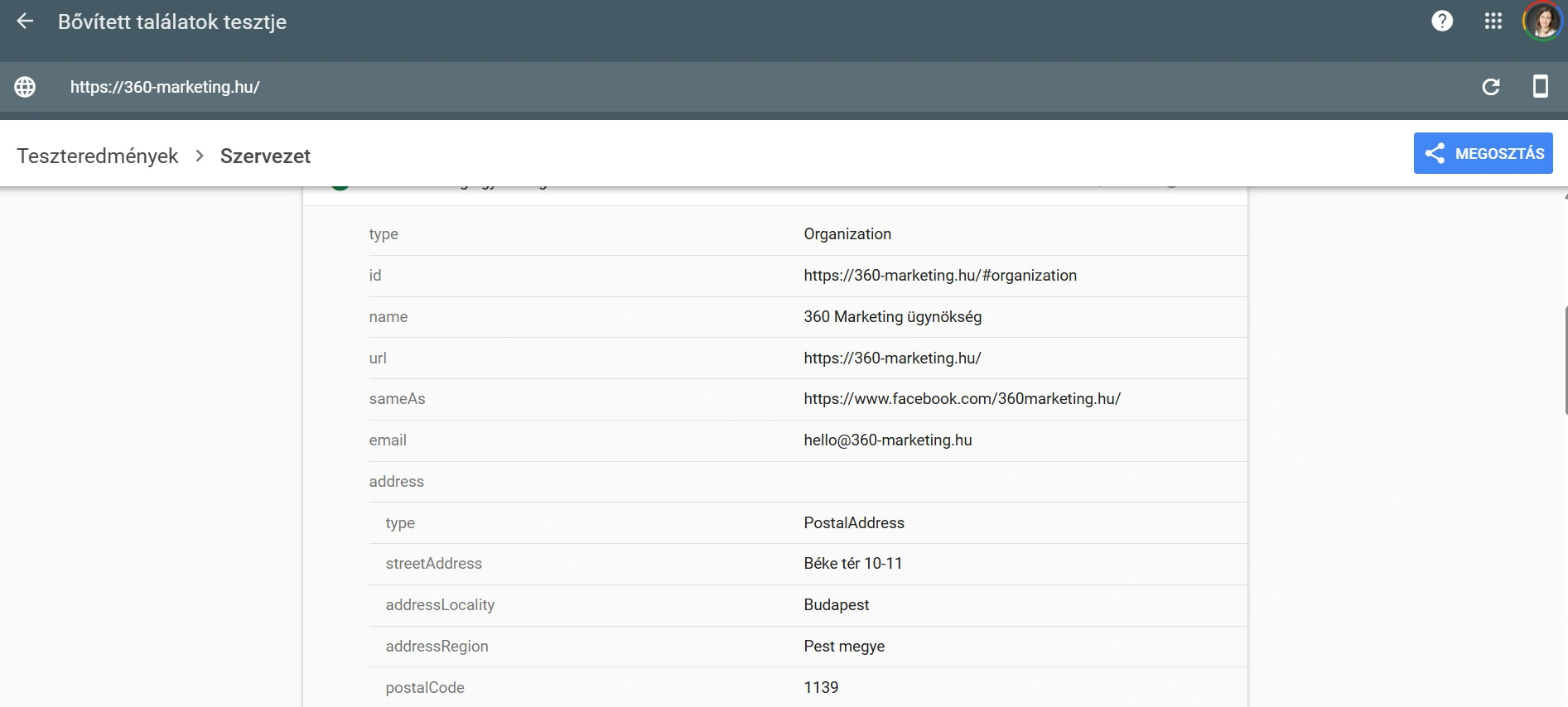 Google Rich Results Test