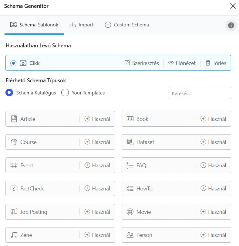 RankMath Schema generátor